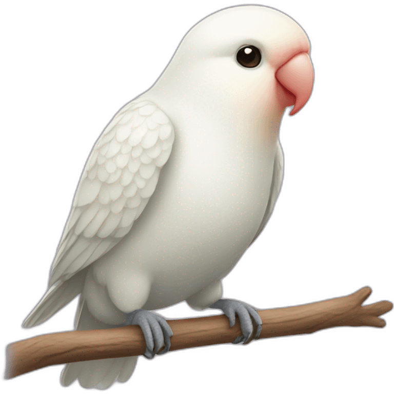 white lovebird full body emoji