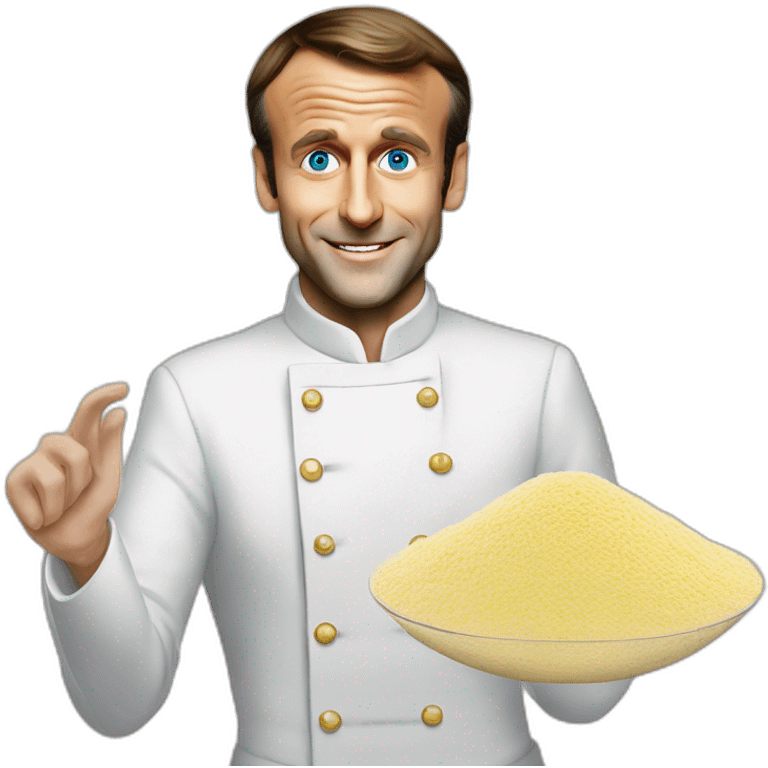 Emmanuel Macron love so much flour emoji