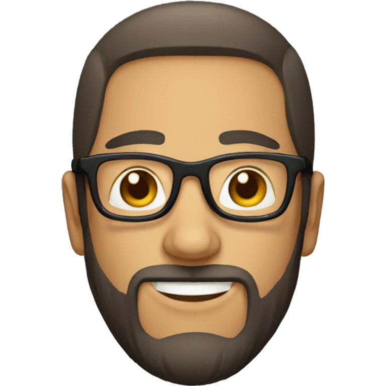 Guy with glasses and beard emoji