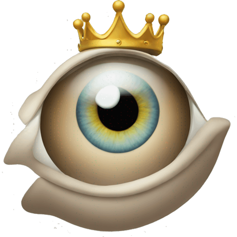 eye with a crown floating over emoji