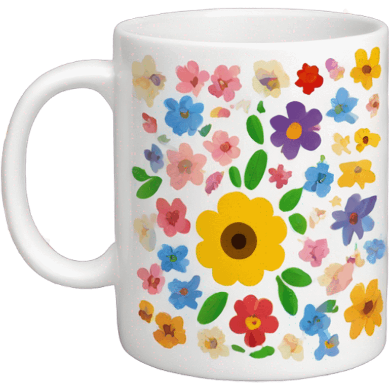 Mug with flower pattern  emoji