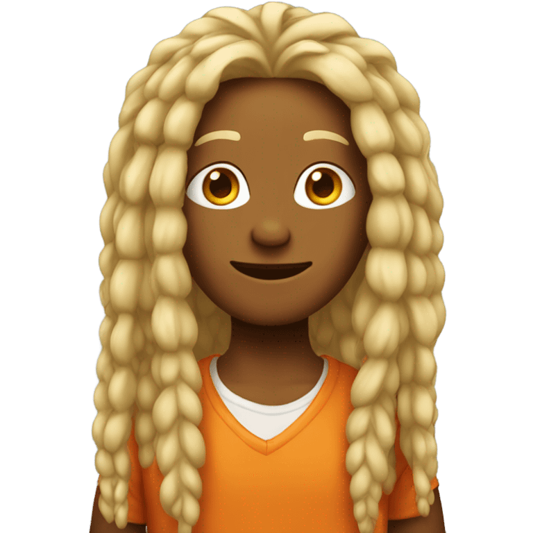 orange guy with blonde dreads  emoji