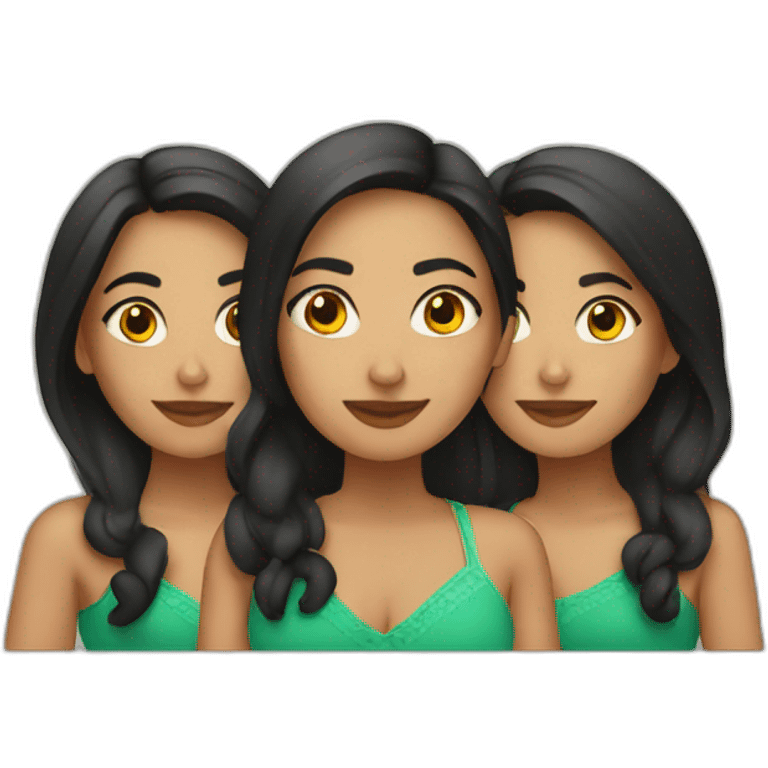 3 mexican female friends emoji