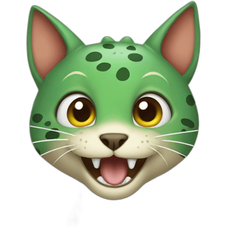 happy dinosaur cat emoji