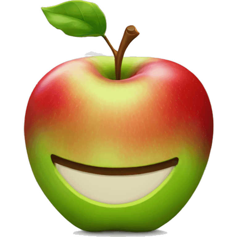 an apple without face emoji