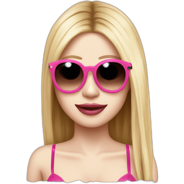 Avril Lavigne bikini rose emoji