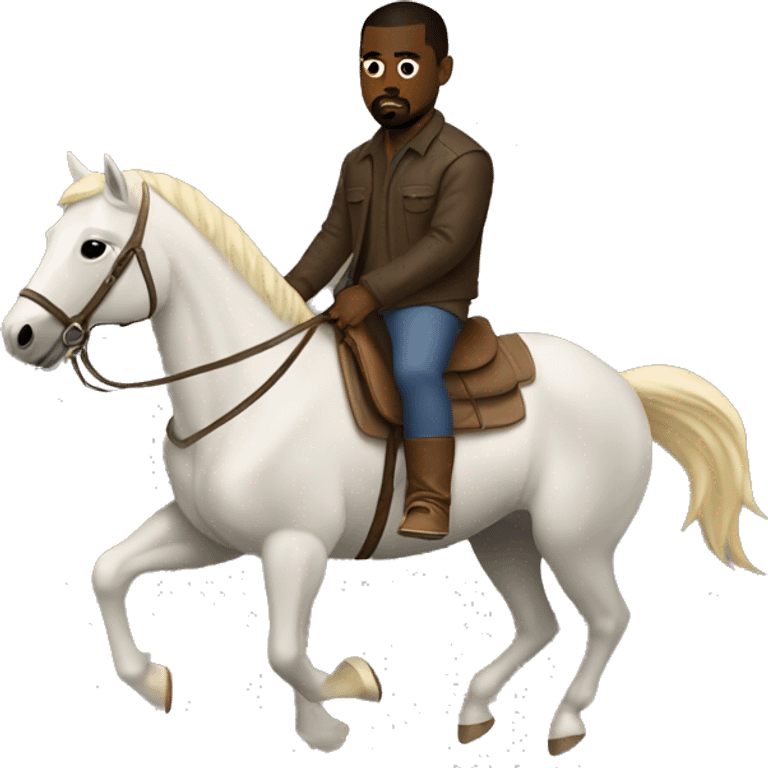 Kanye west riding a horse  emoji