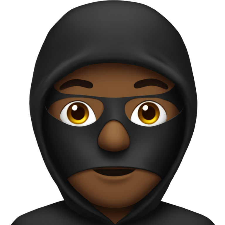 Masked black man  emoji