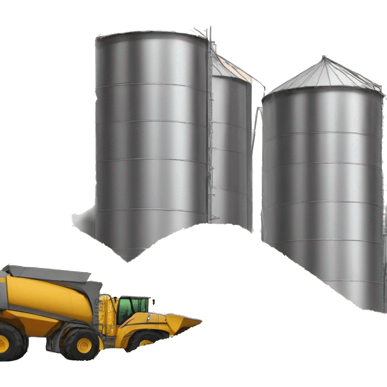 Unit with racks to load bulk corn heading to a grain silo  emoji