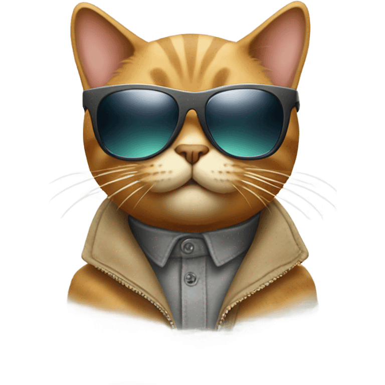 Cat with sunglasses emoji