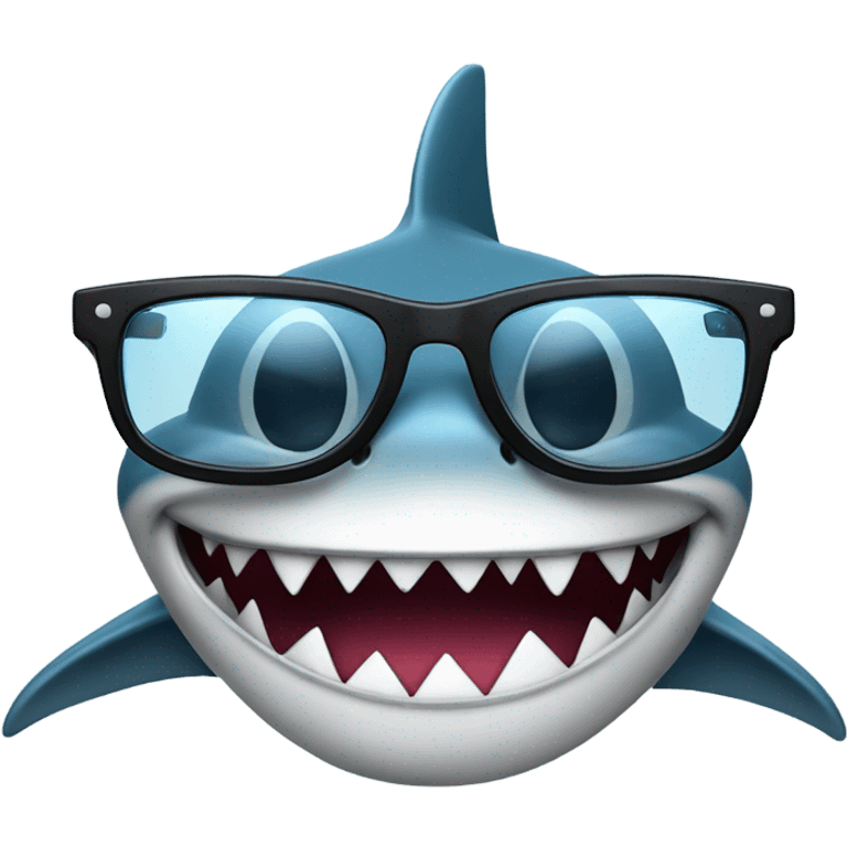 Shark with glasses  emoji