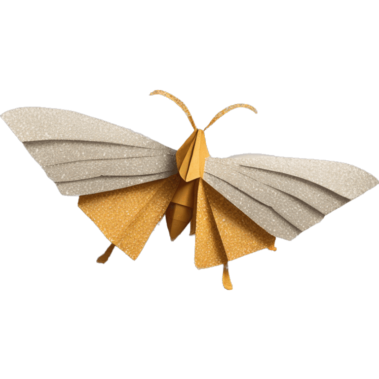 Moth made out of a book, book, newspaper, origami, surrounded by sparkling magic spells emoji