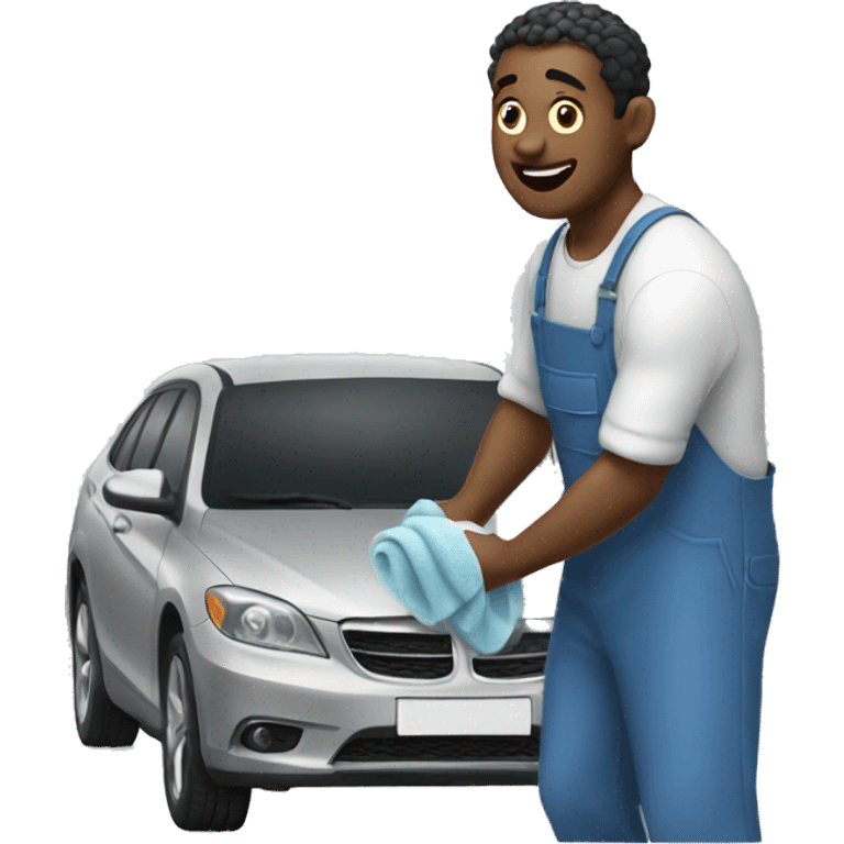 man washing a car emoji