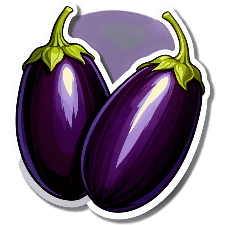 Two eggplants  emoji