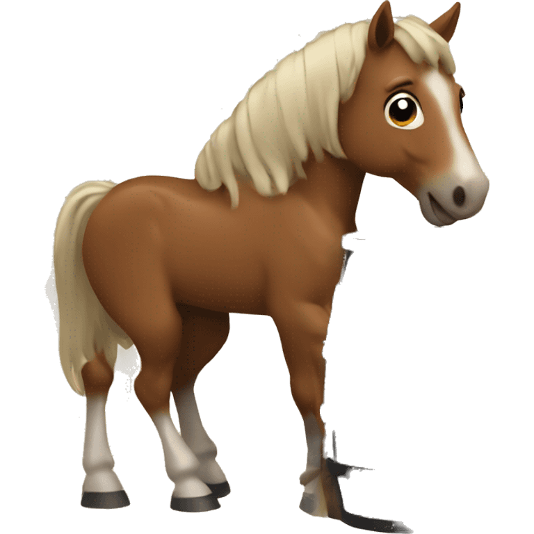 Horses turning barrel emoji