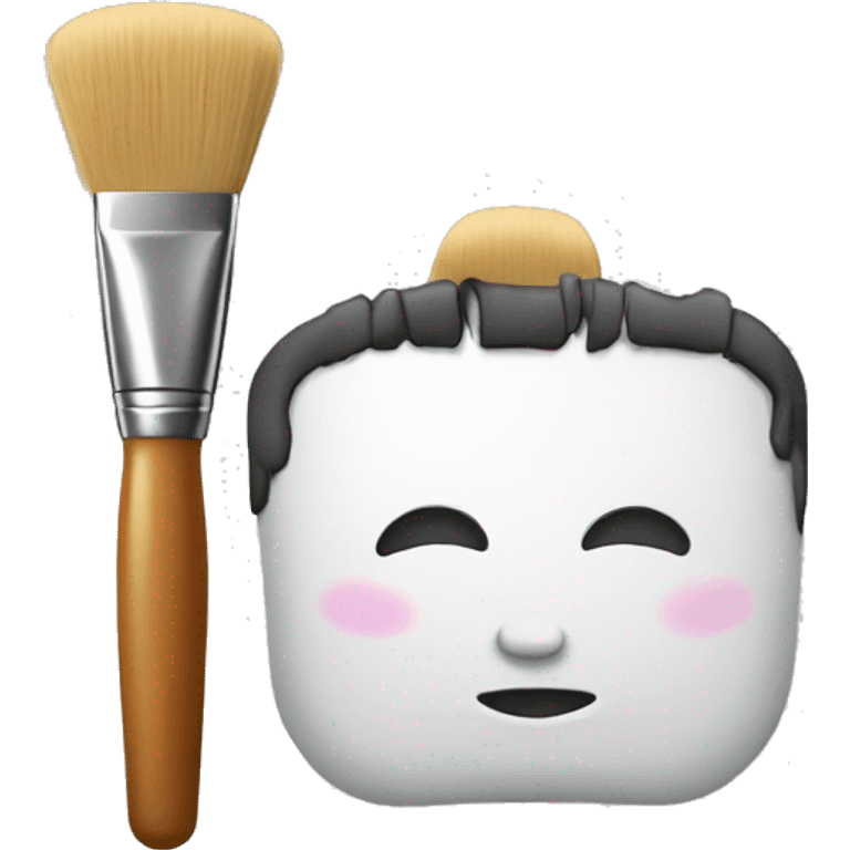 the brush is painting a film emoji