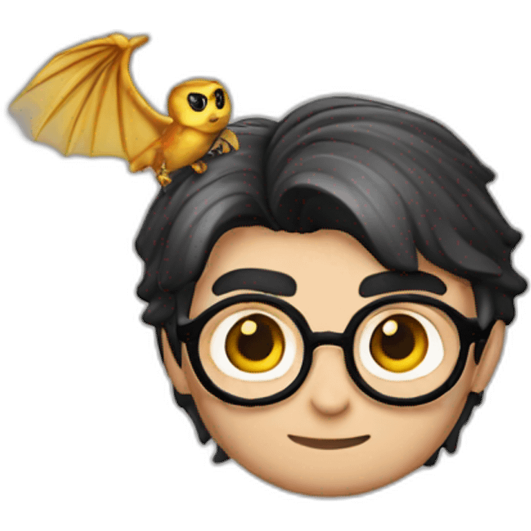 Harry Potter with the snitch emoji