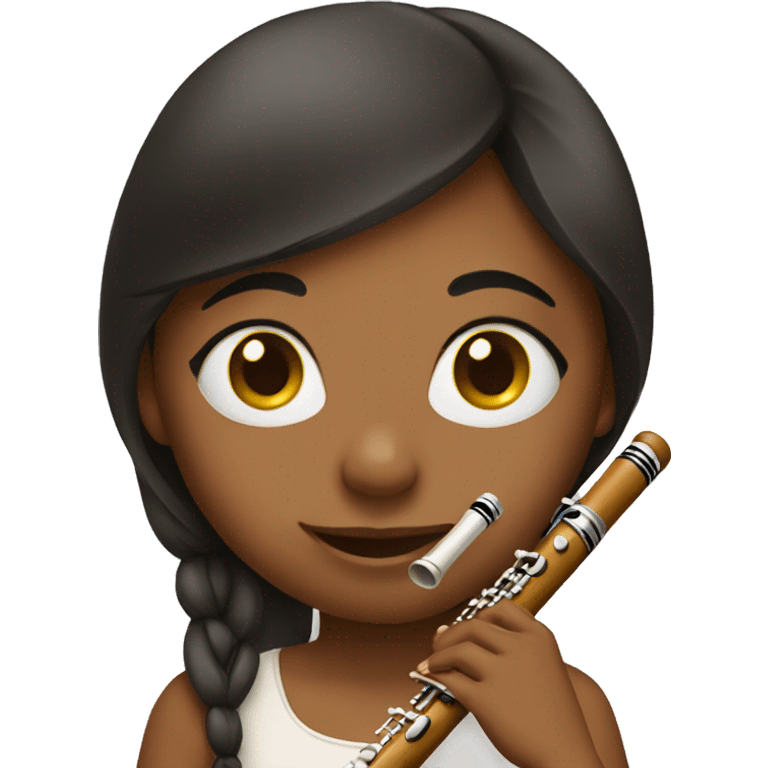 Girl playing the flute emoji