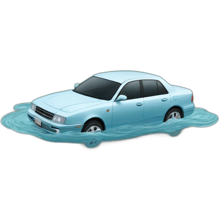 Voiture dans l’eau emoji