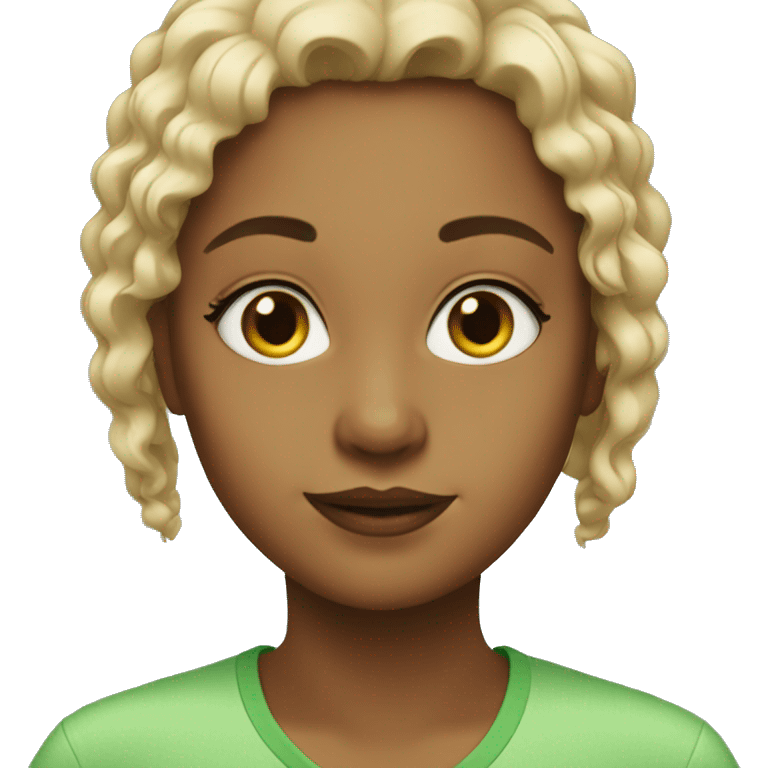 Girl green book emoji