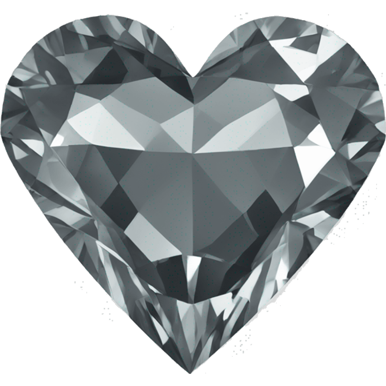 Heart shaped 56-carat gray diamond emoji