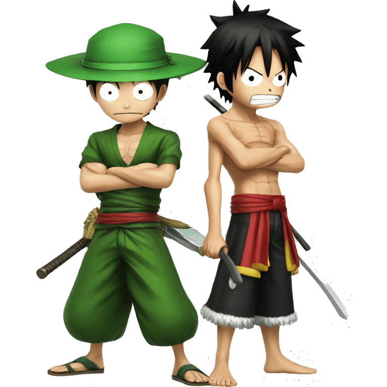 luffy vs zoro emoji