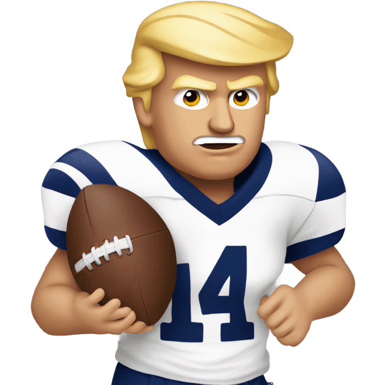 donald trump playing football  emoji