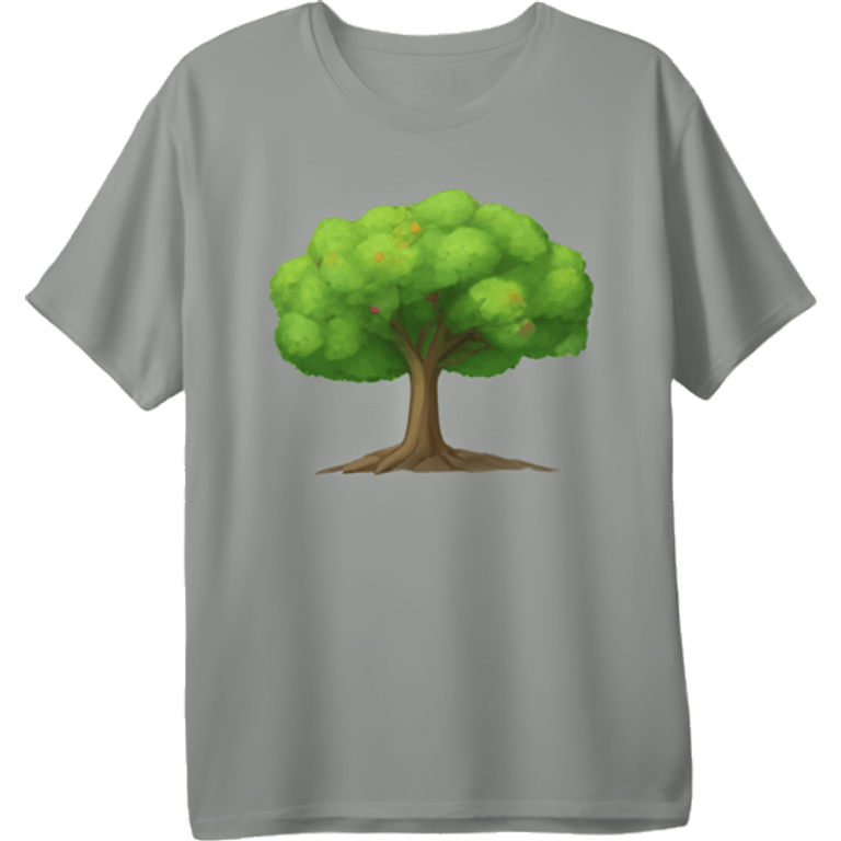 quirky shirt under a tree emoji