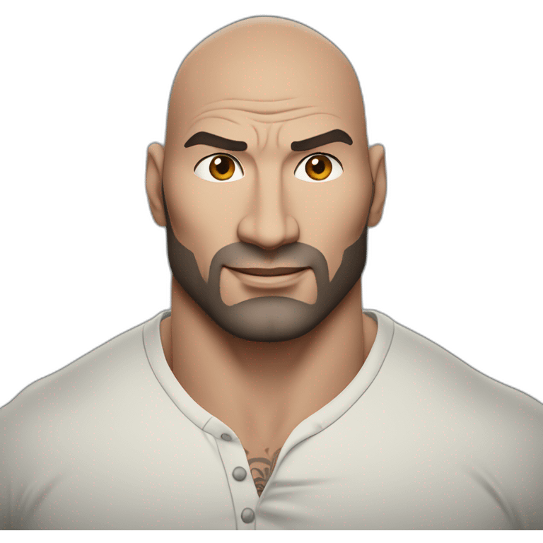 actor dave bautista cartoon wearing henley  emoji