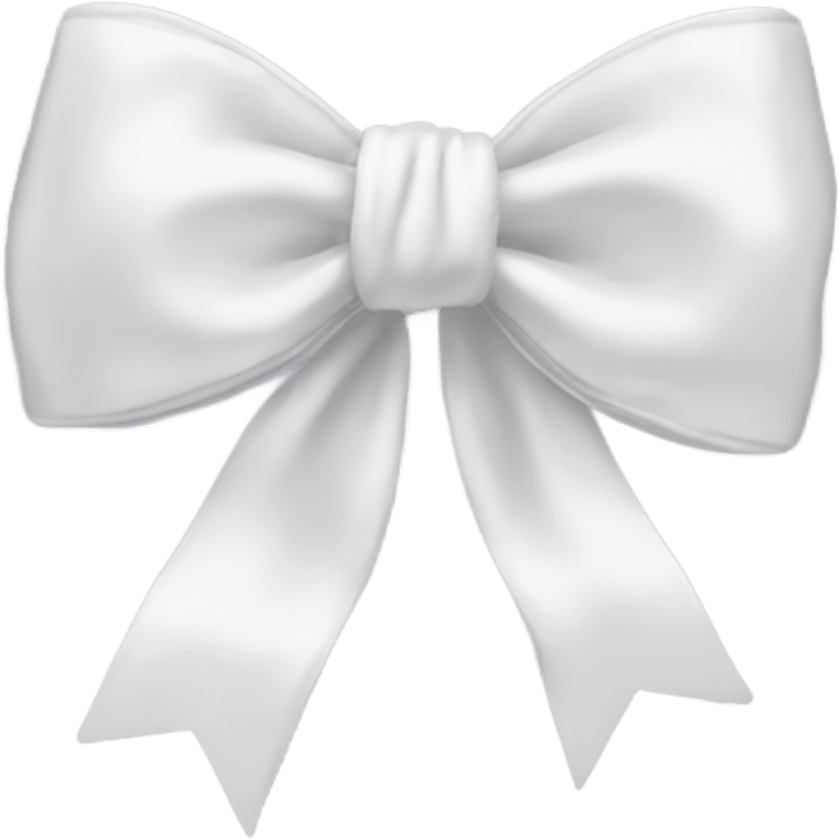 white satin bow emoji