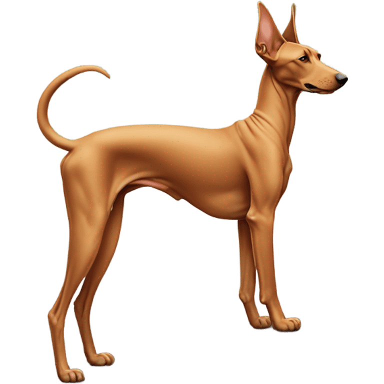 Egyptian pharaoh hound on a mountain top emoji