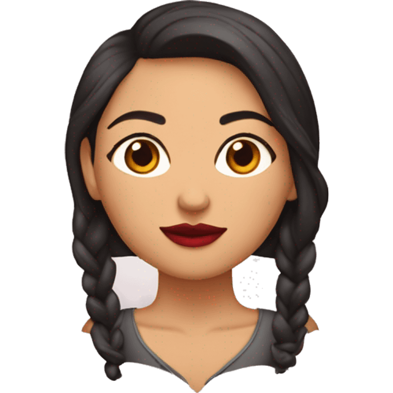 Mujer morena con labios hinchados  emoji