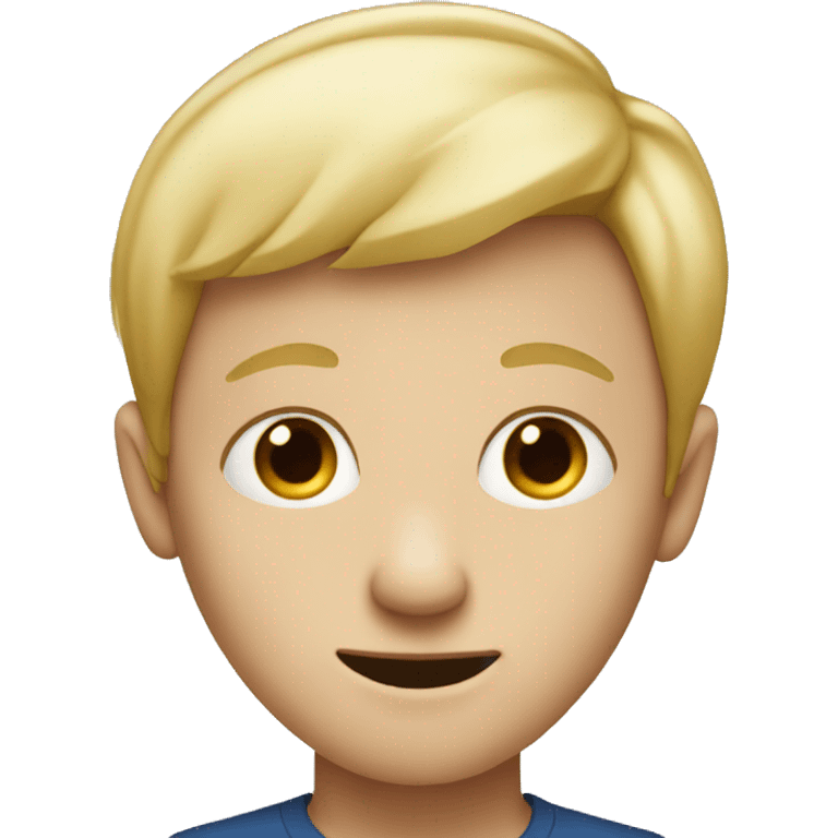 Blonde boy with big nose emoji