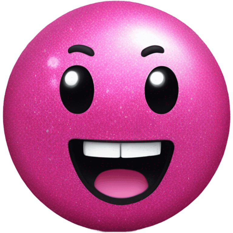 Realistic pink glitter bowling ball  emoji