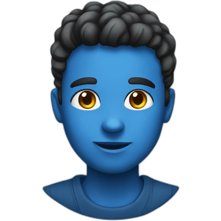 Chat bleu emoji