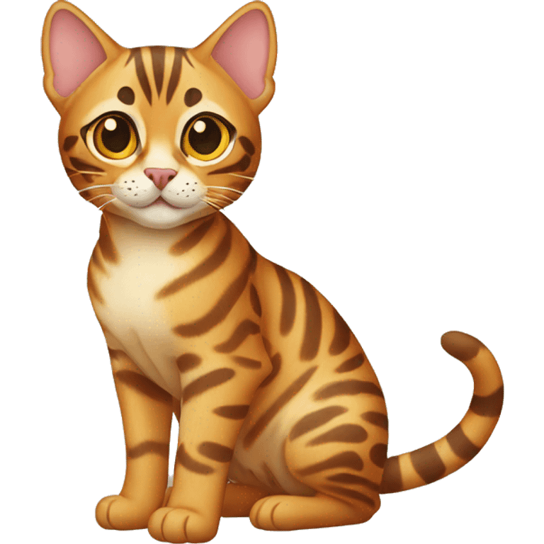 Bengal cat full-body emoji