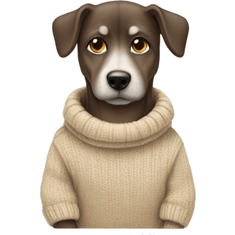 Hund mit Pullover  emoji