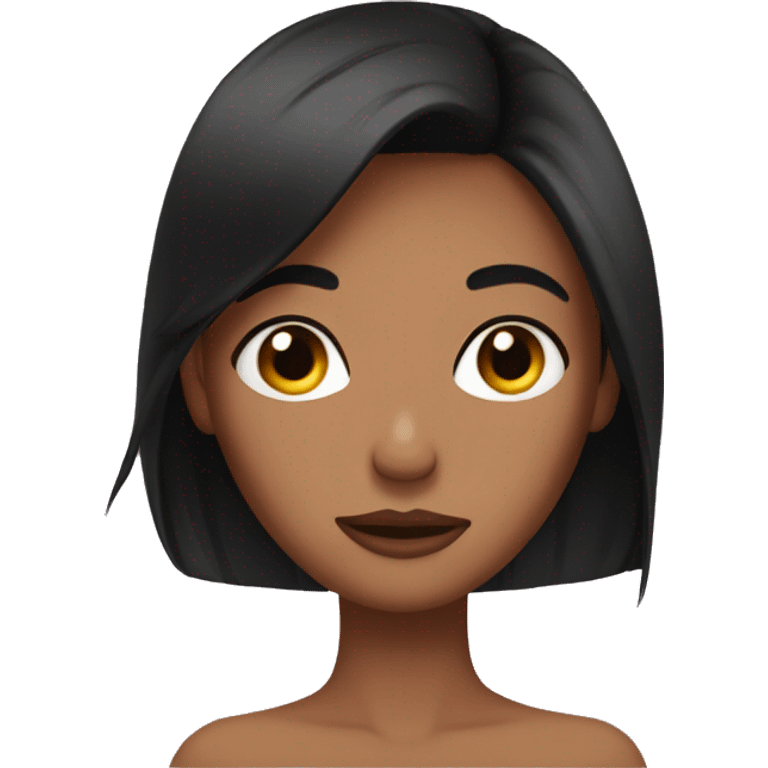 woman, face palm, brown skin, black straight hair, makeup emoji