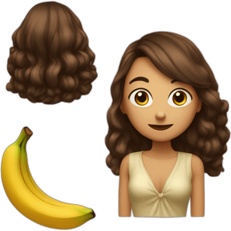 Une amie avec une banane emoji