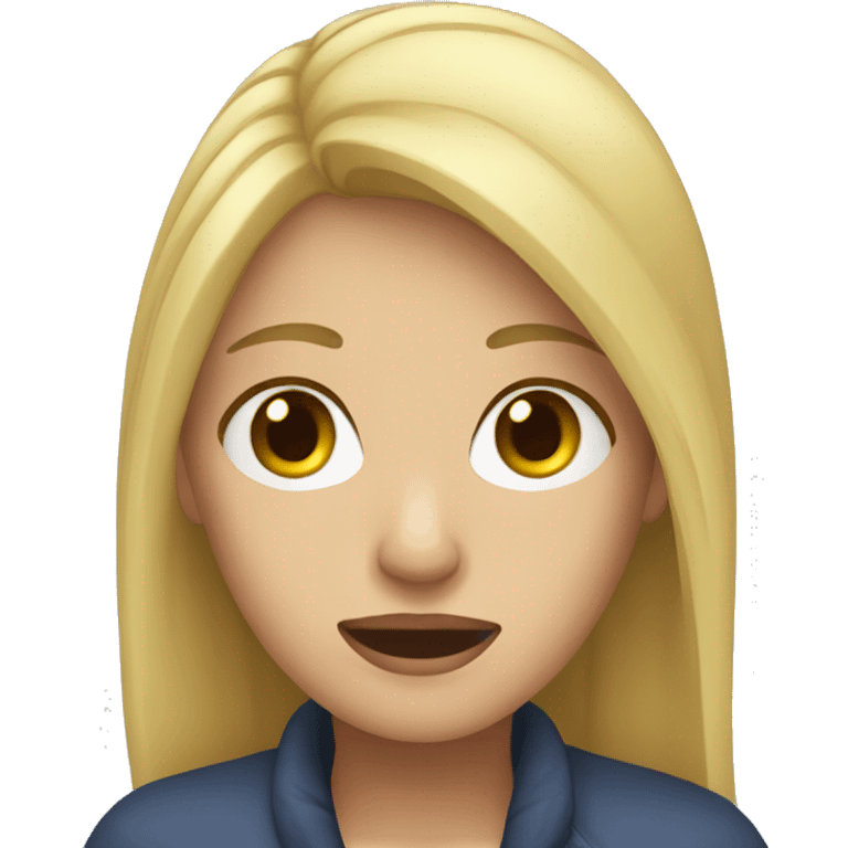 Une blonde qui pleure  emoji