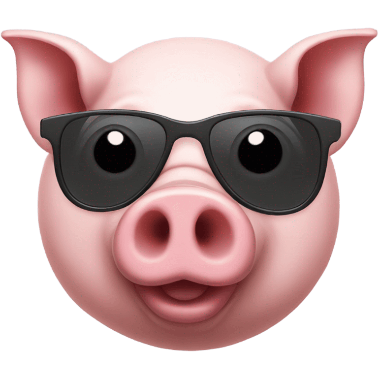 Pig with sunglasses  emoji