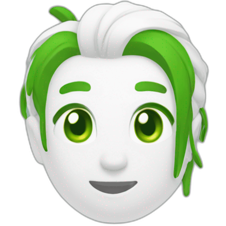 Cœur vert et blanc emoji