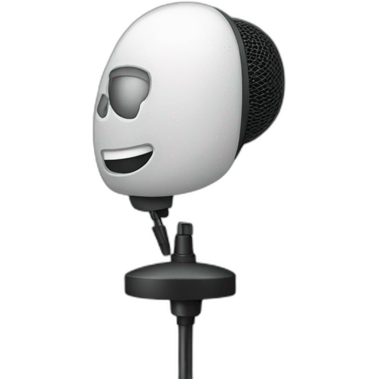 speakers with a microphone emoji