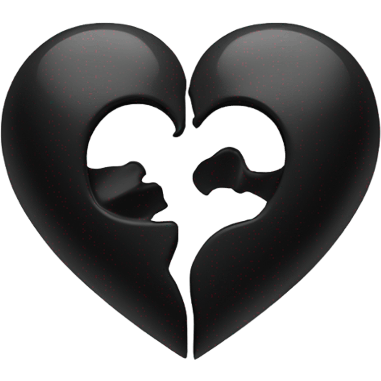 black heart two halves emoji