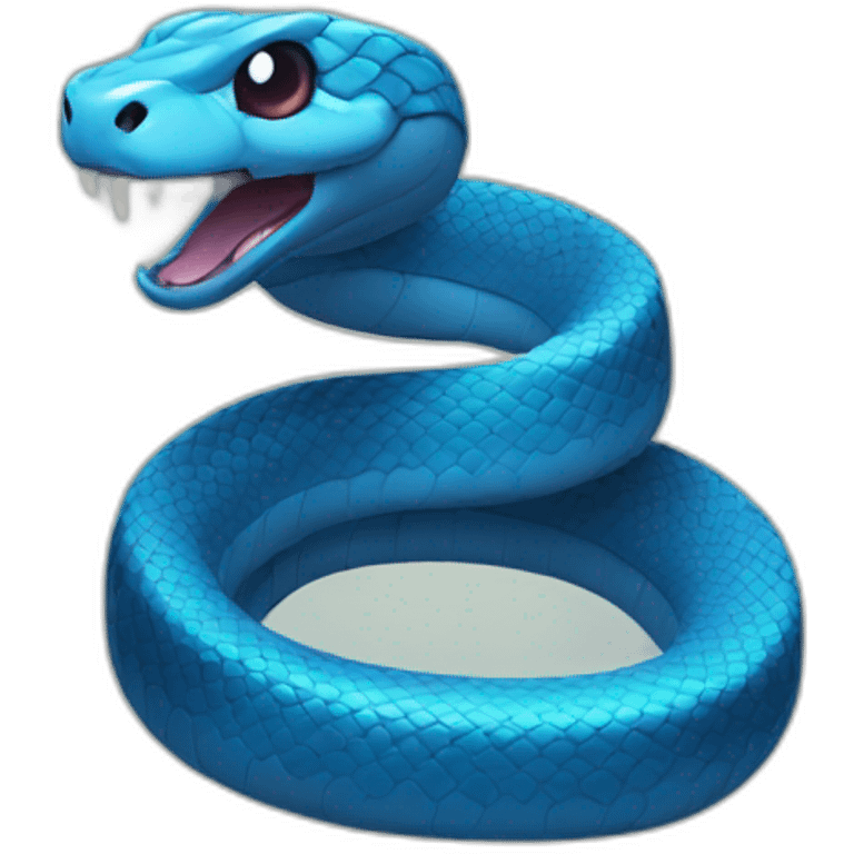 Blue snake emoji