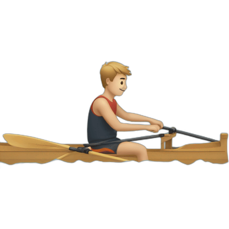 A boy rowing emoji