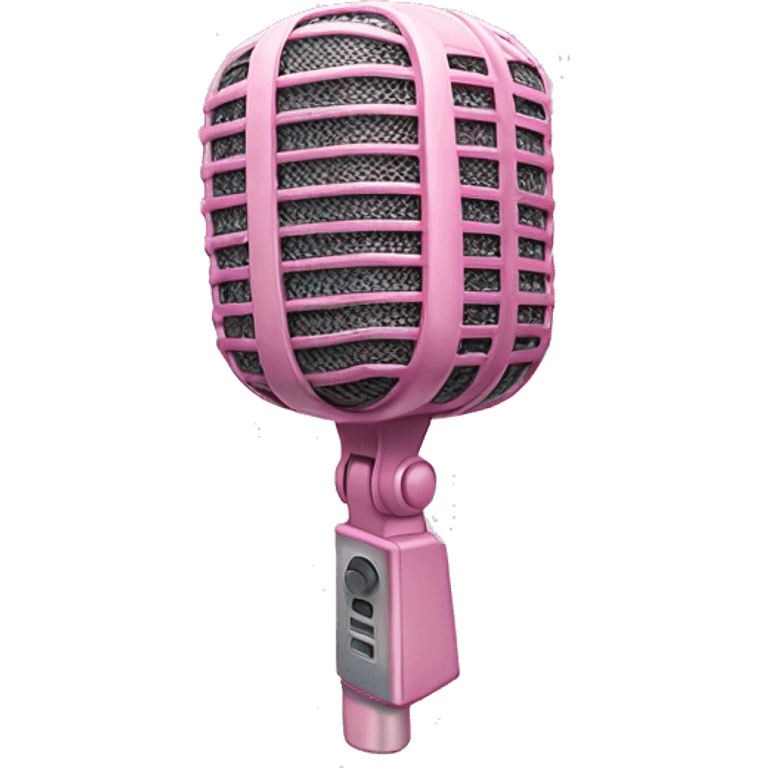 pastel pink realistic microphone emoji