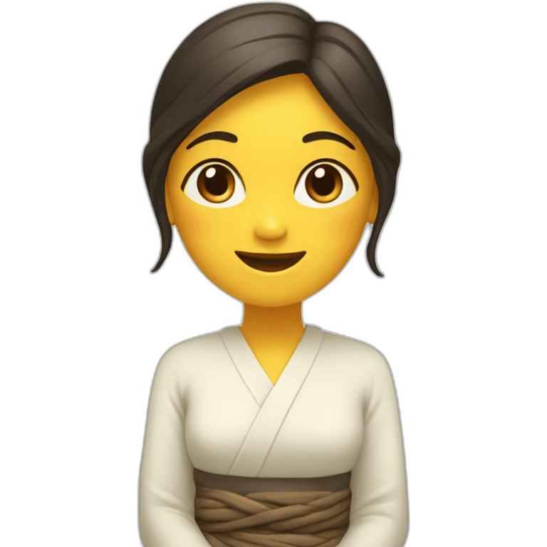 happy zen girl emoji