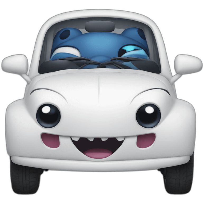 A car shaped like stitch emoji