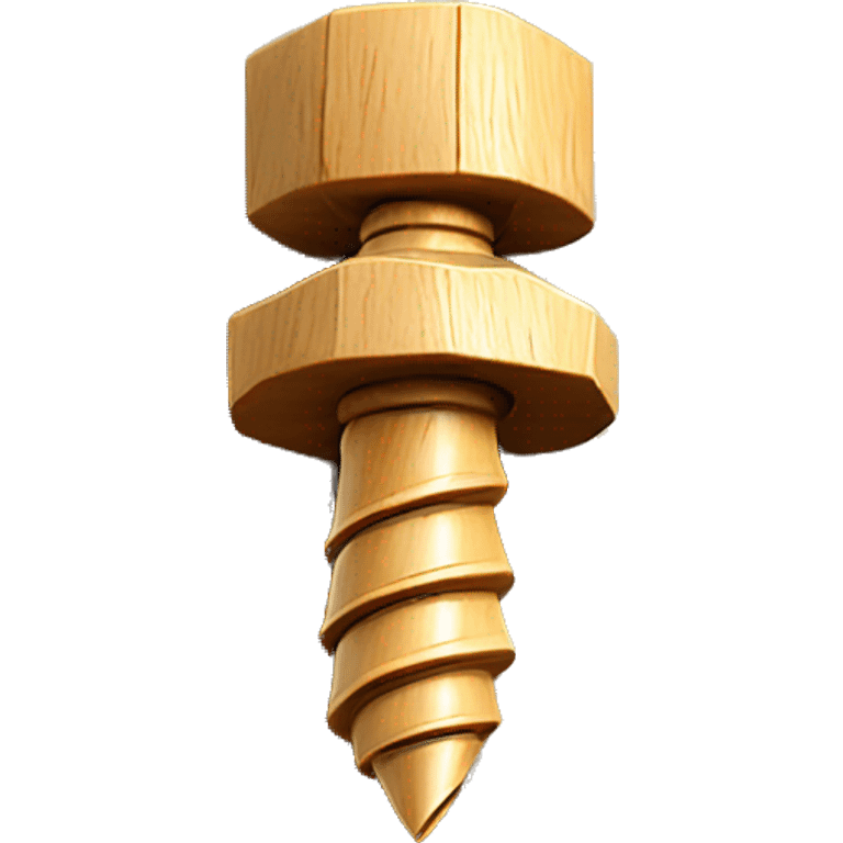 screw in wood, top view emoji